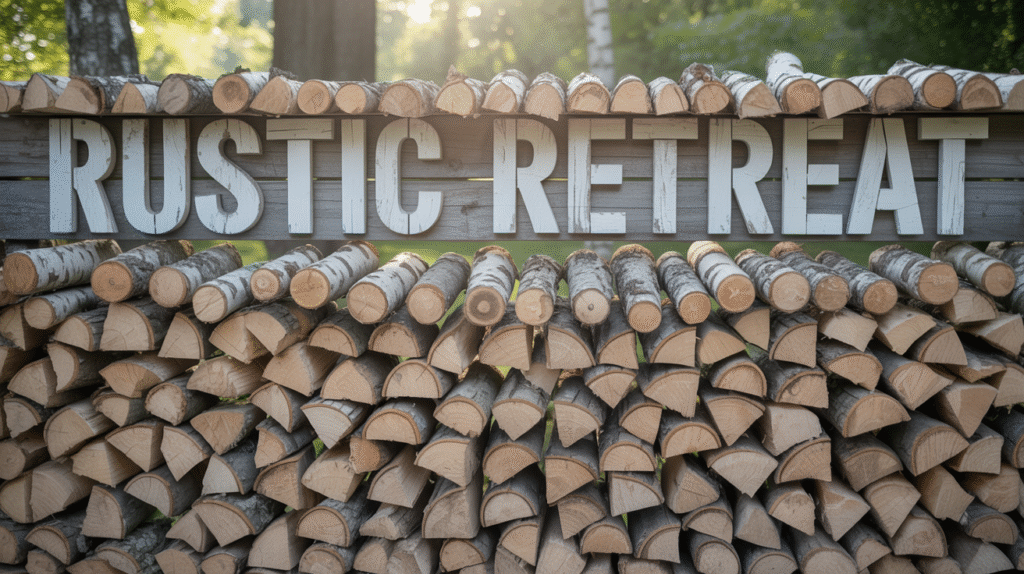 Use Firewood for a Rustic Wall