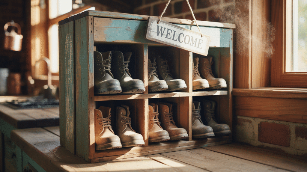 Upcycle a Nesting Box into Boot Storage