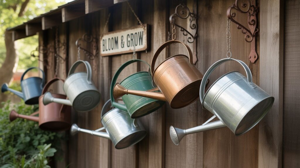 DIY Hanging Watering Can Display