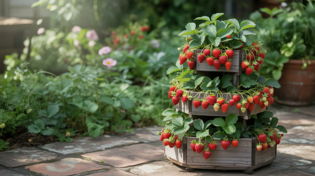 Wooden Strawberry Towers