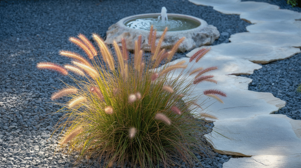 Rock Garden with Ornamental Grasses