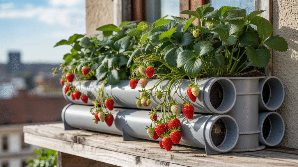 DIY Vertical Strawberry PVC Tube Planter