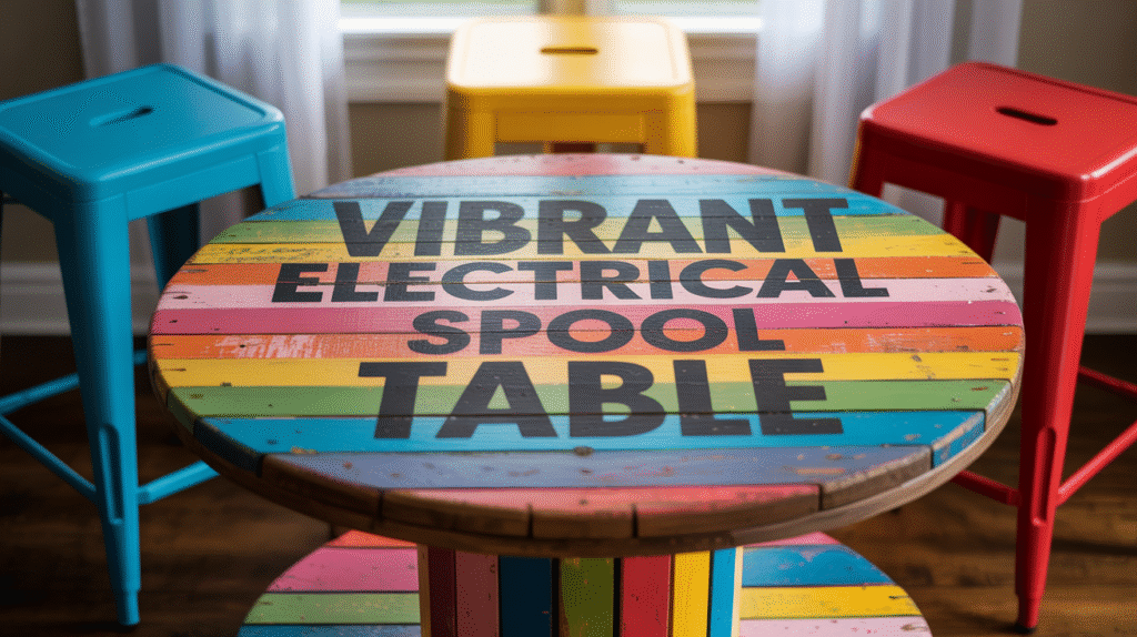 Colorful Electrical Spool Table