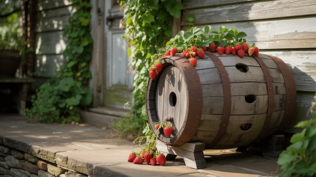 DIY Barrel Planter