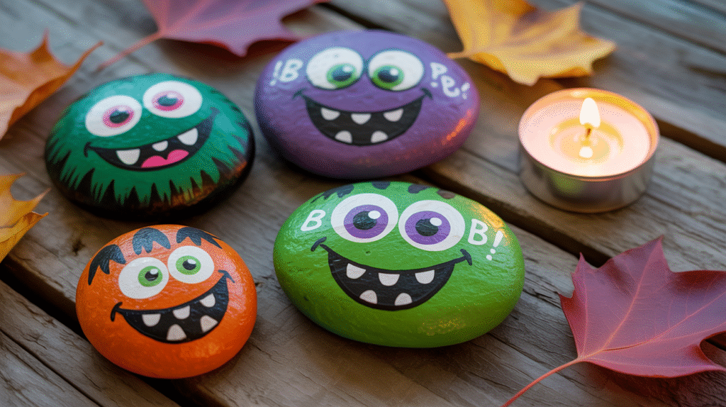 Halloween Monster Rock Faces