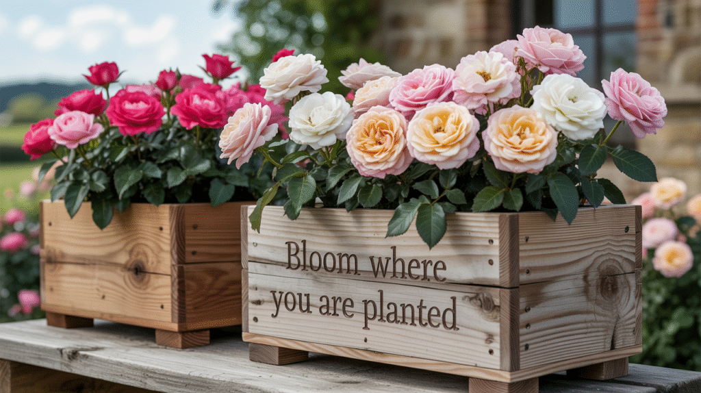 Rustic Wooden Planters