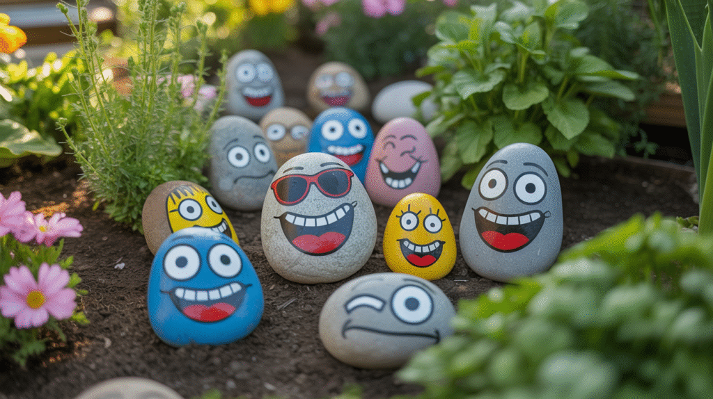 Funny Face Garden Markers