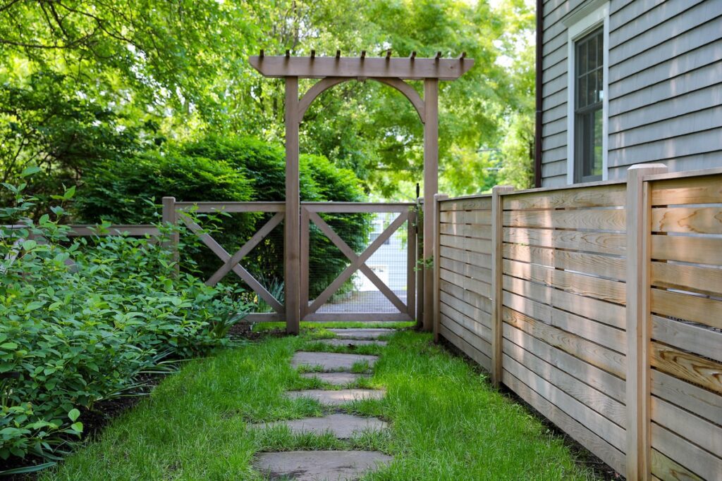 Small Rustic Wooden Arbor Gate