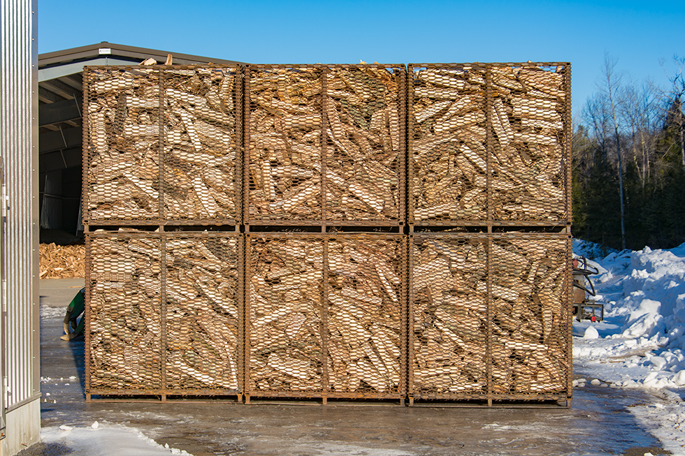 Two-Tone Firewood Bins