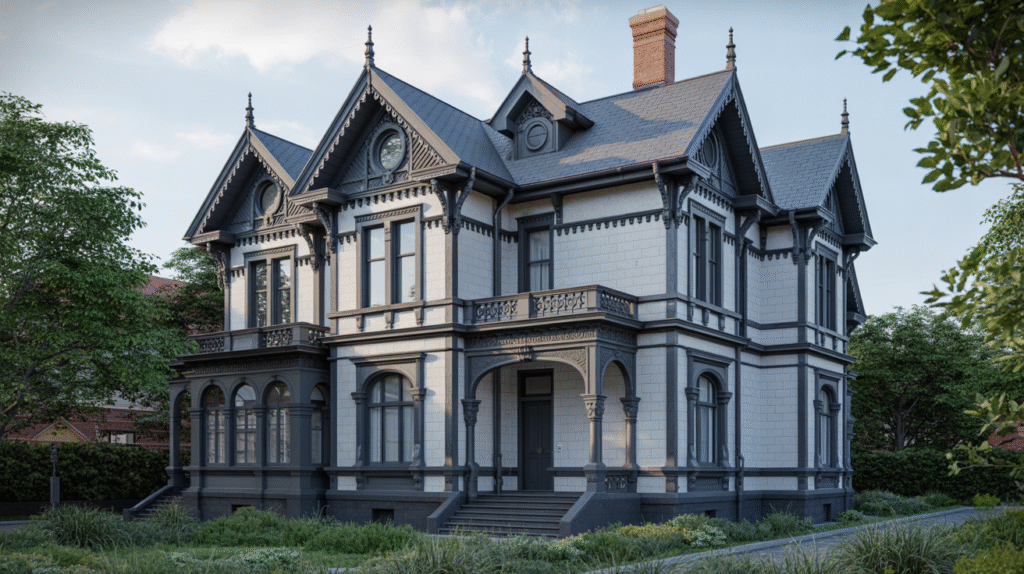 Black and White Modern Victorian Homes