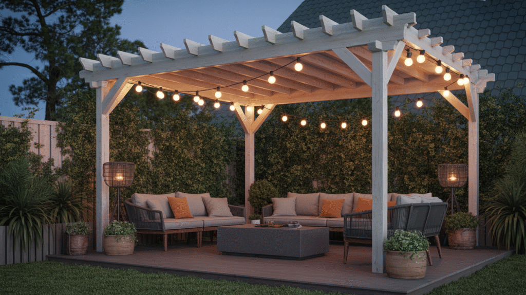 Built-in Power Ports for Festoon Lighting Convenience