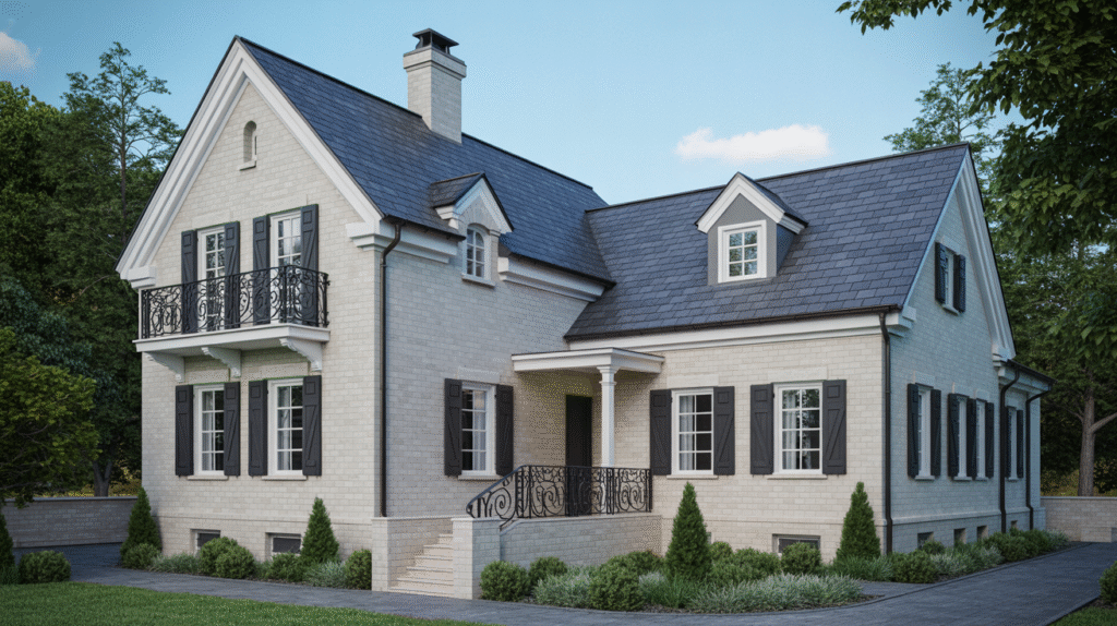Classic Traditional Homes with Black and White Accents