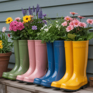Rain Boot Planters (DIY Guide and 15 Ideas Gallery)