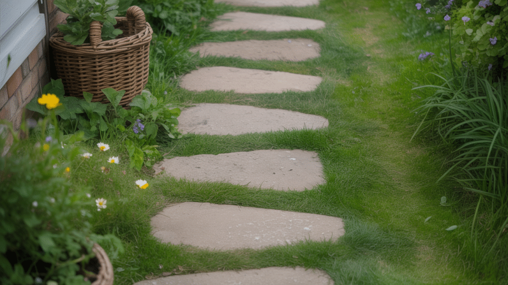 Irregular Concrete Step Stones for Rustic Charm