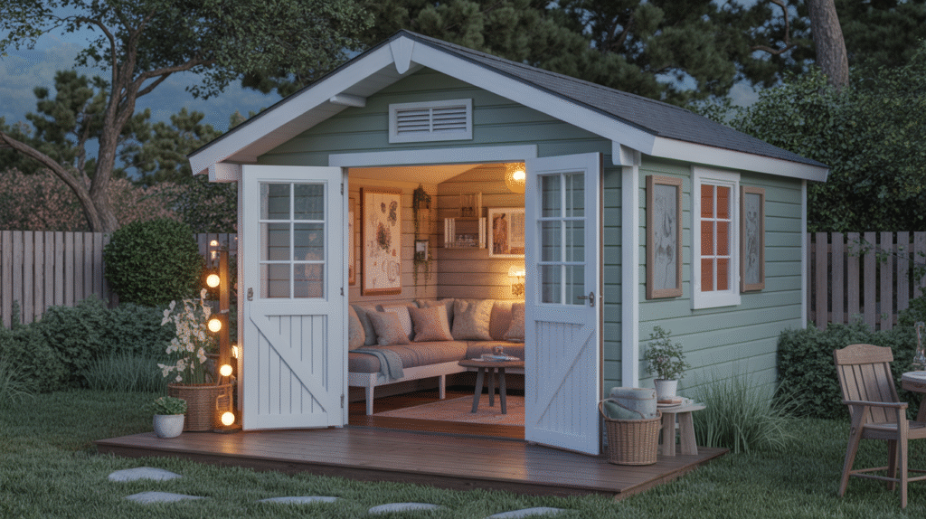 Garden Shed Converted into a She Cave