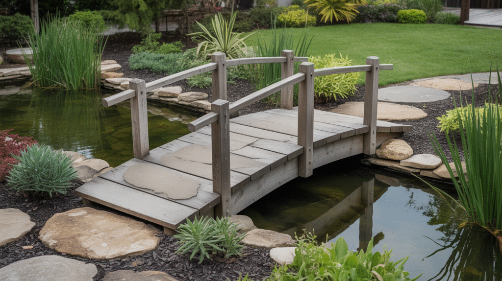 Stepping Stone Bridge with Railings