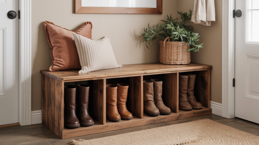 Make a DIY Boot Storage Bench