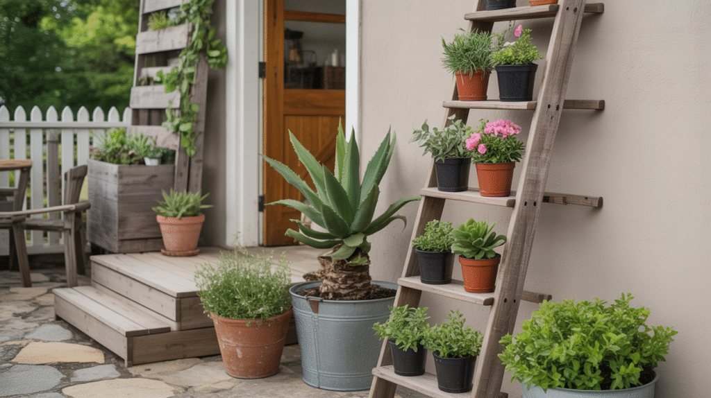 DIY Ladder Vertical Garden Planter