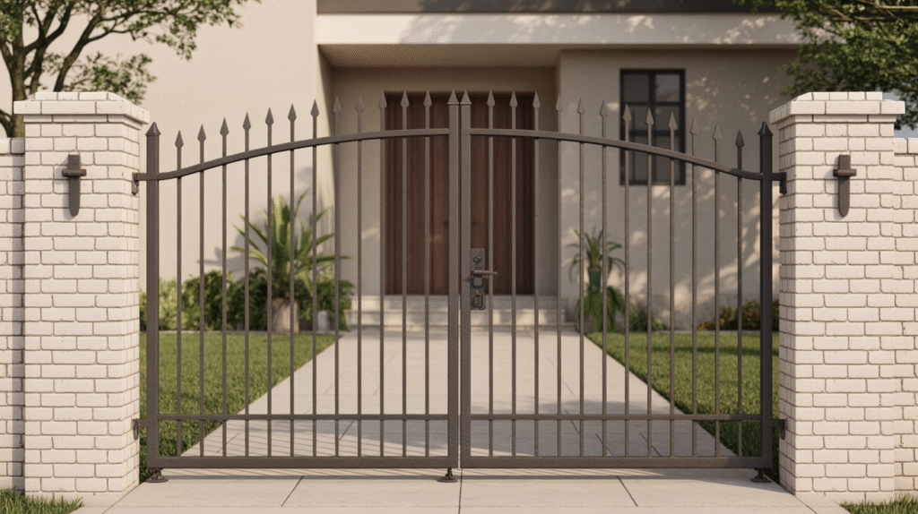 Minimalist Wrought Iron Gate Design