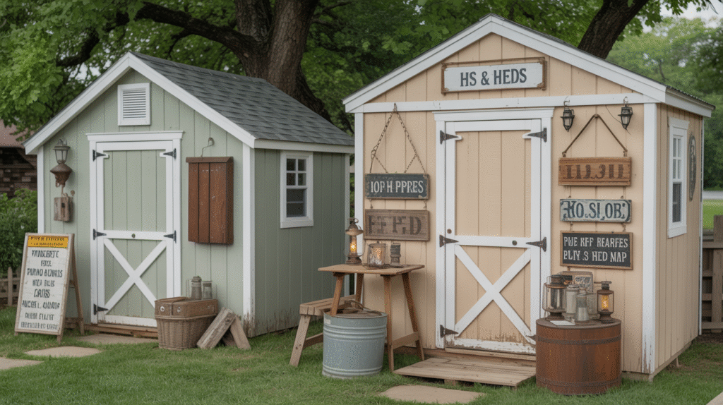 His & Her Sheds: Personalize with Flea Market Finds