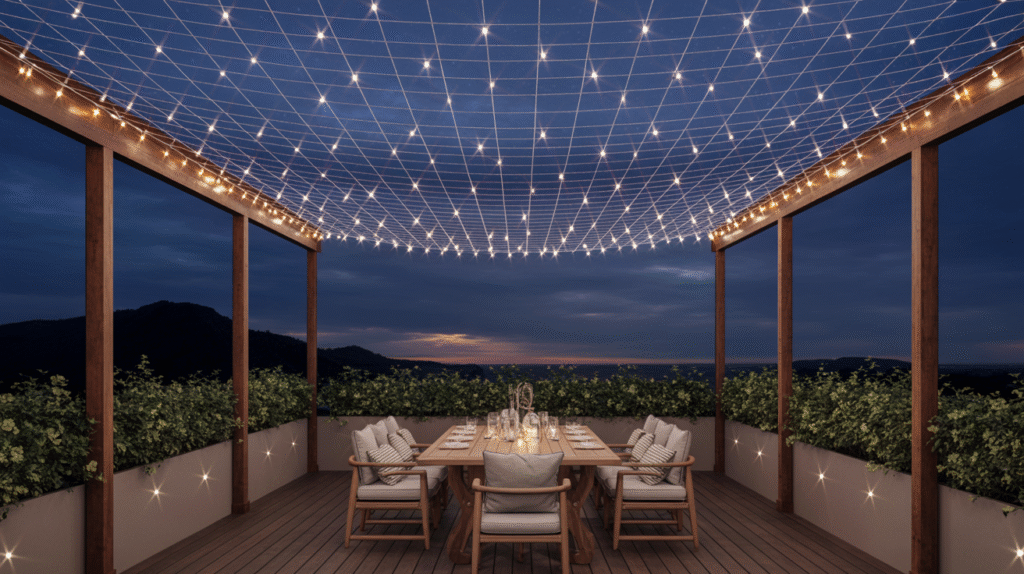Mesh Lights Across the Ceiling: Capturing a Starry Effect
