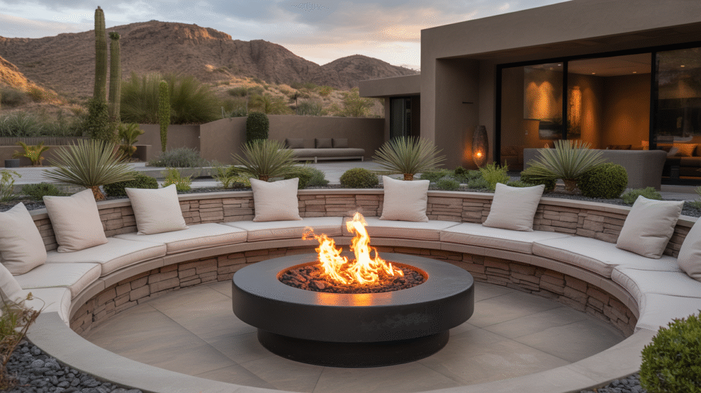 Sunken Fire Pit Seating Ideas