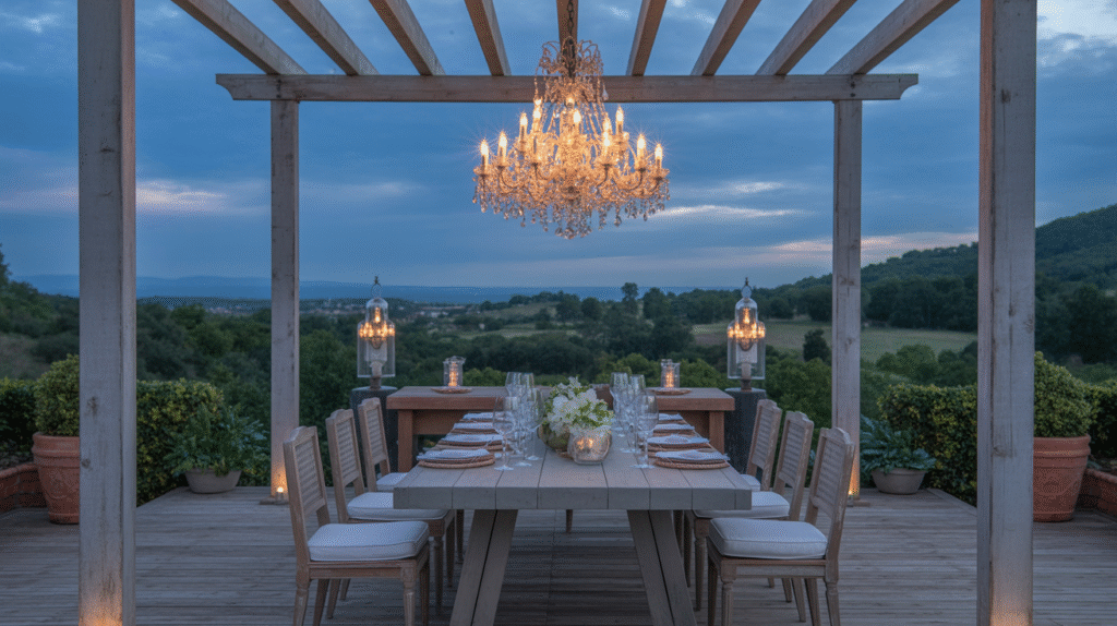 Outdoor Chandeliers: Elegance Under the Sky