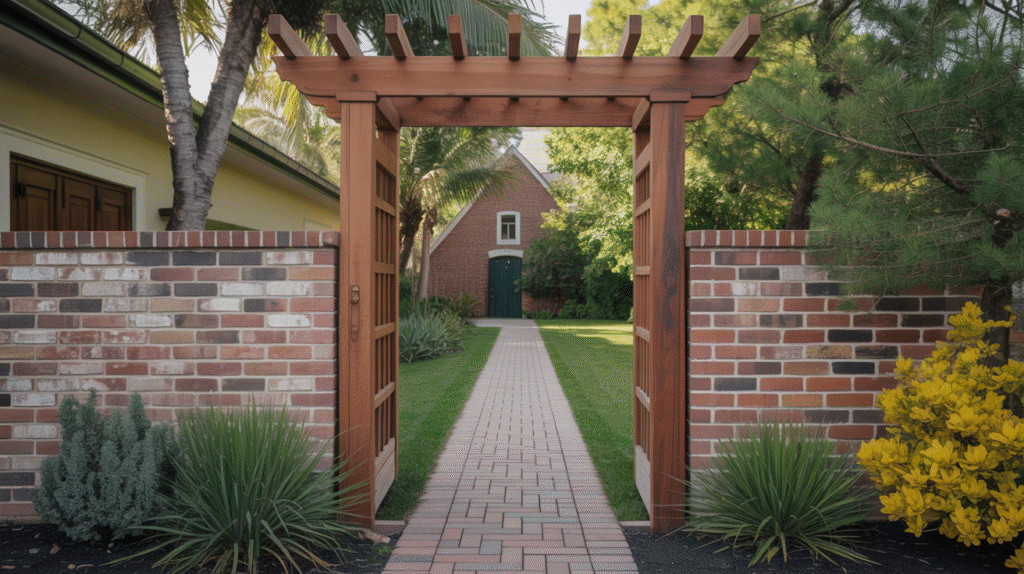 Arbor Gate with Matching Pathway