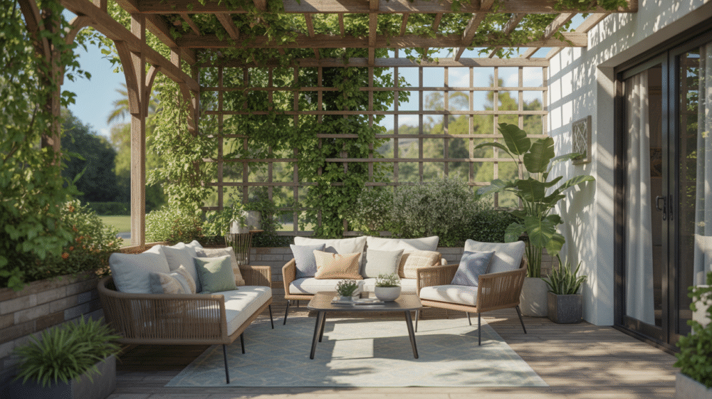 Vines on Trellis for Partial Enclosure