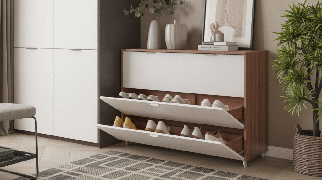 Cabinet with Pull-Out Trays