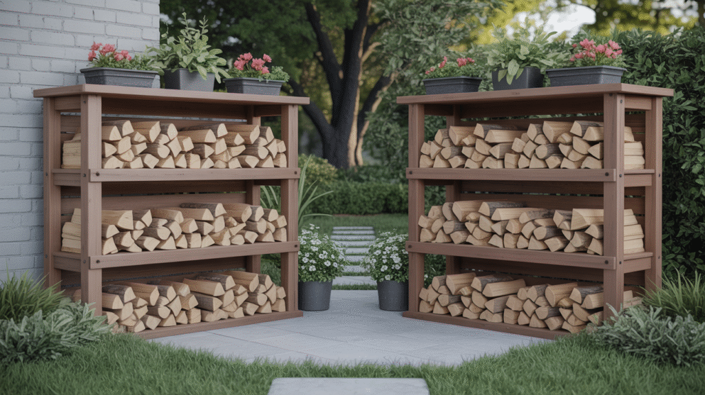 Symmetrical Firewood Cribs