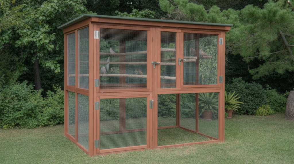 Walk-In Aviary with Perching Station