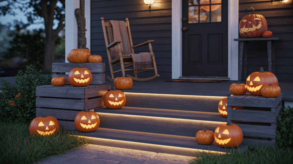 Use pumpkins to light the way
