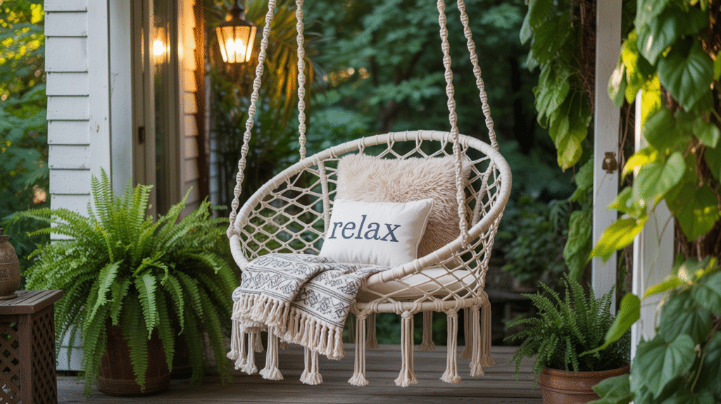 Hanging Macramé Swing