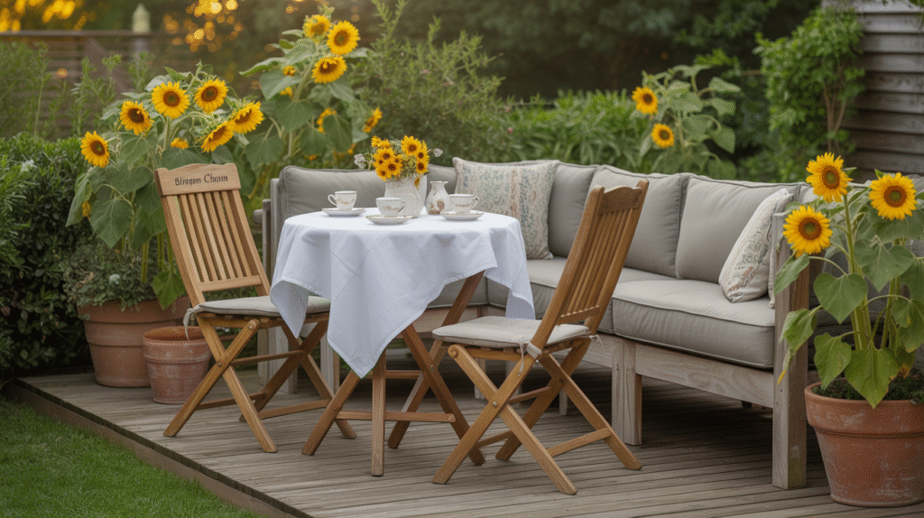  Bistro Deck with Sunflower Accents
