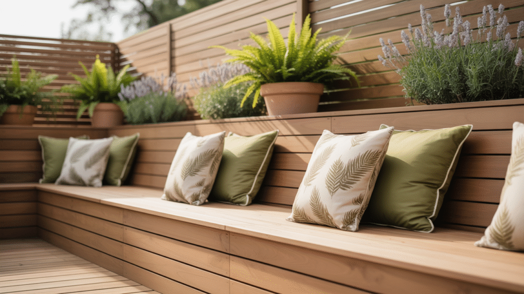 Fence with Built-in Bench Seating