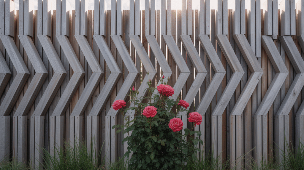 Zig-Zag Wooden Fence Design