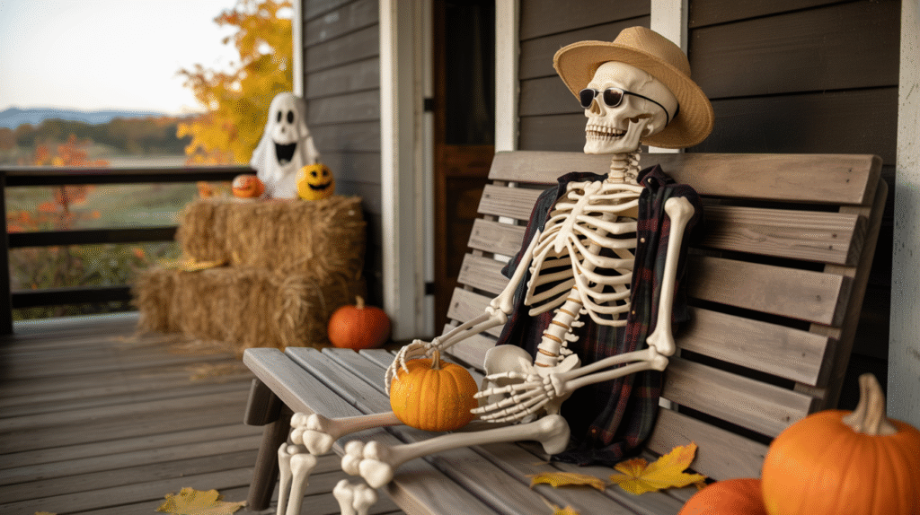 Set the scene with a skeleton