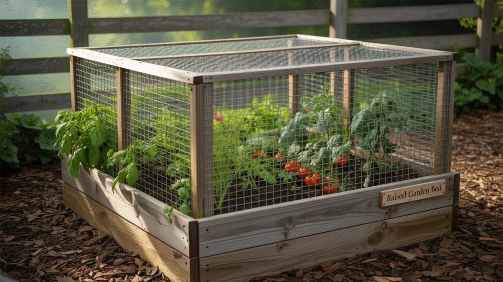 Raised Bed Enclosure with Wire Top