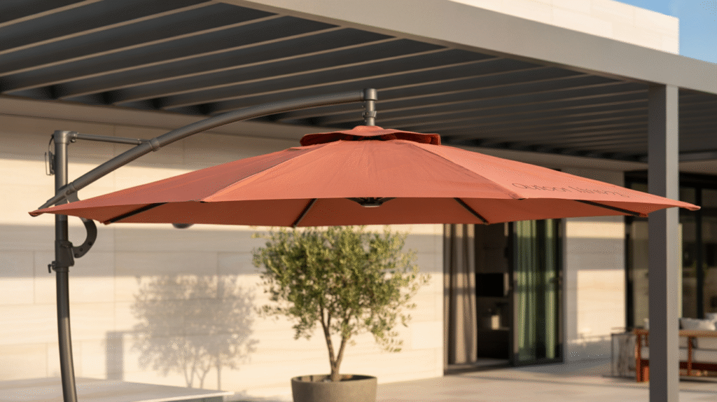 Umbrella with Planter Base