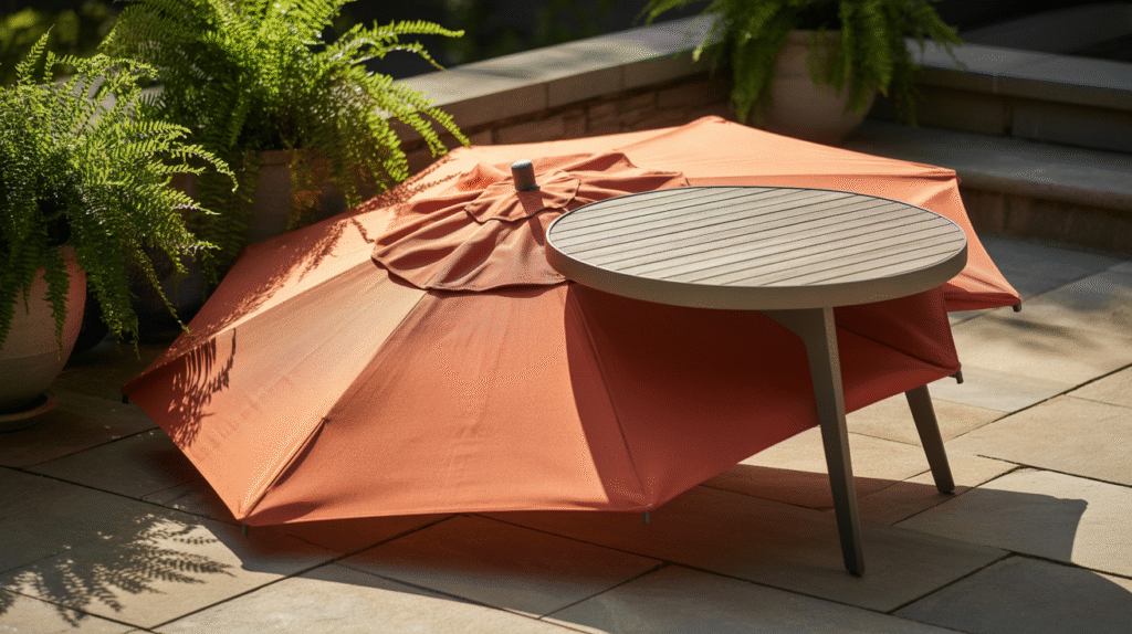 Umbrella with Side Table