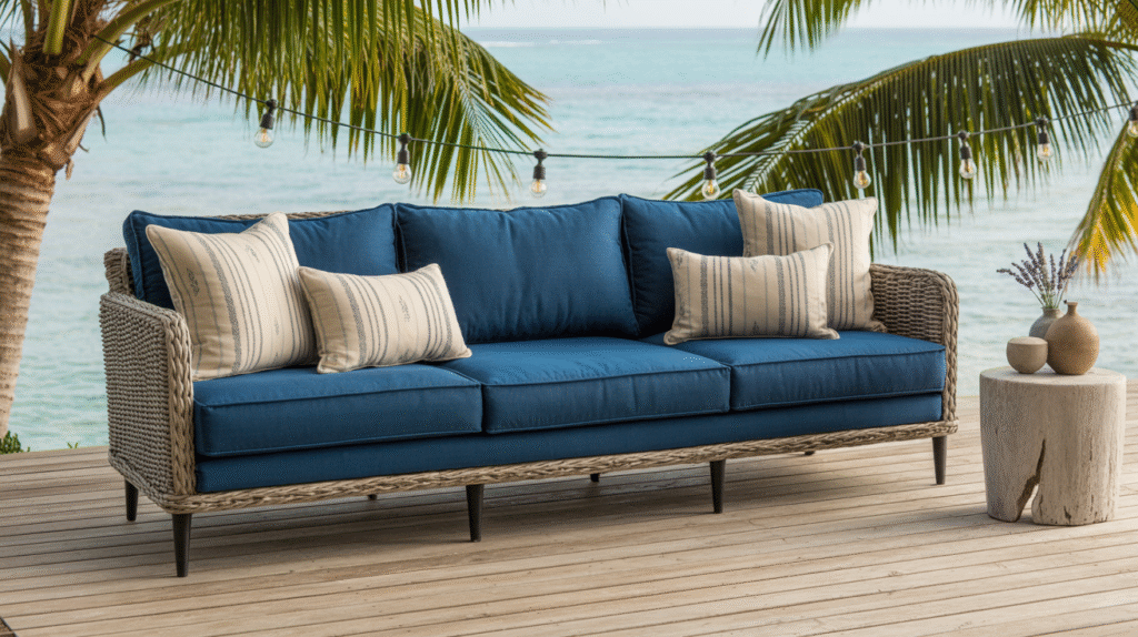 Blue Coastal Sofas for a Fresh Aesthetic