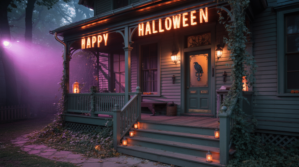 Light it up with spooky outdoor lighting