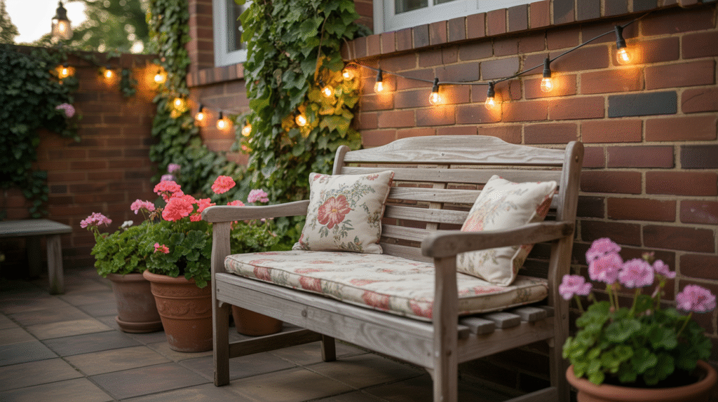 Ivy-Covered Sanctuary with String Light Magic