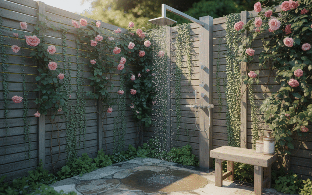 Privacy Trellis Shower