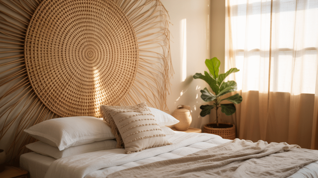  Large Rattan or Macramé Wall Hanging