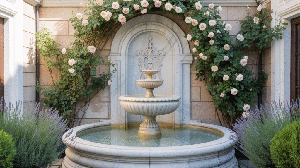 Classical Elegance with a Marble Fountain