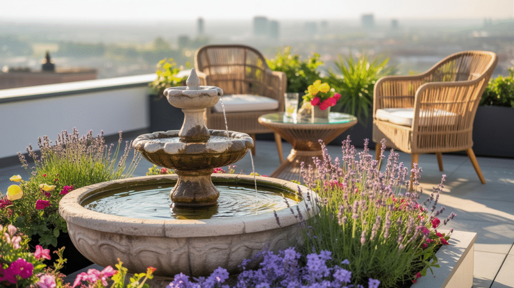  Rooftop Fountain Garden