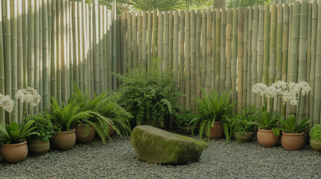 DIY Bamboo Fence Sanctuary