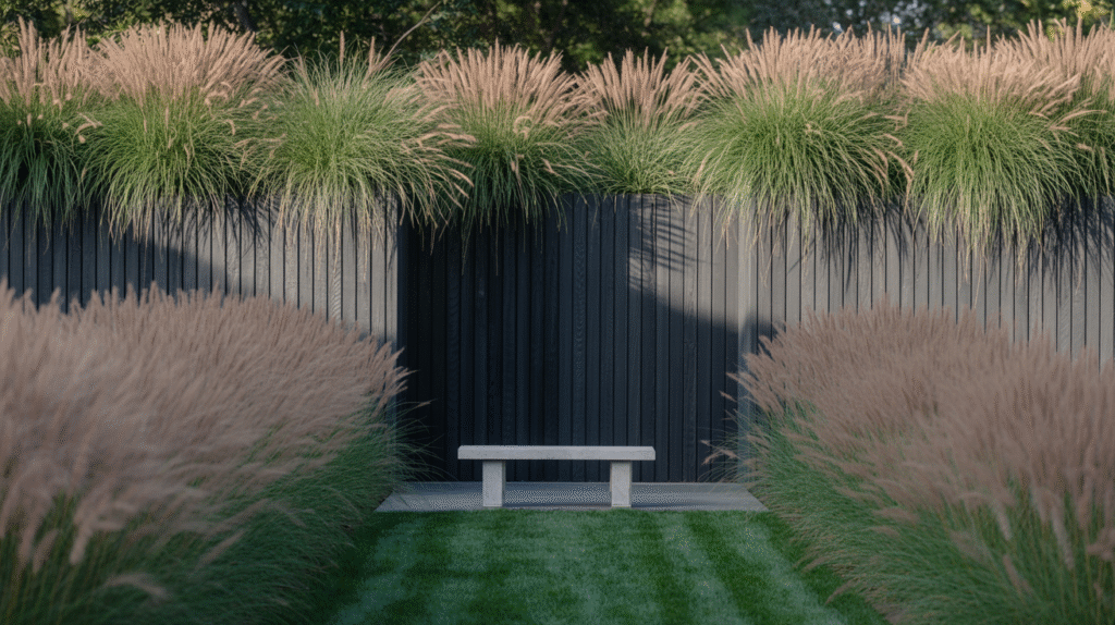 Contemporary Black-Stained Fence